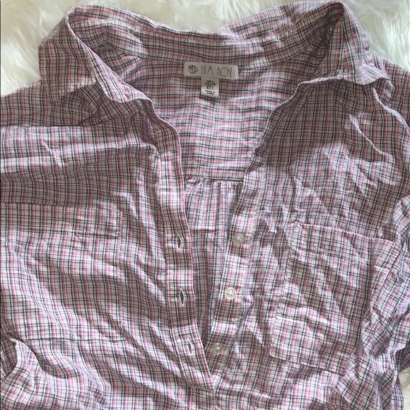 Lila Rose plaid button down top - Picture 2 of 4